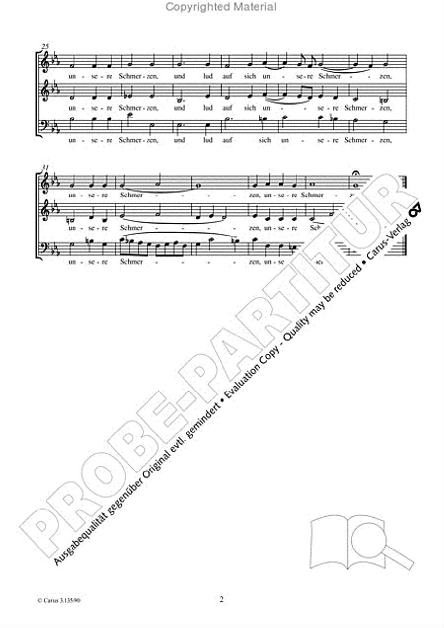 Furwahr, er trug unsre Krankheit 3-Part scores gallery preview page 3