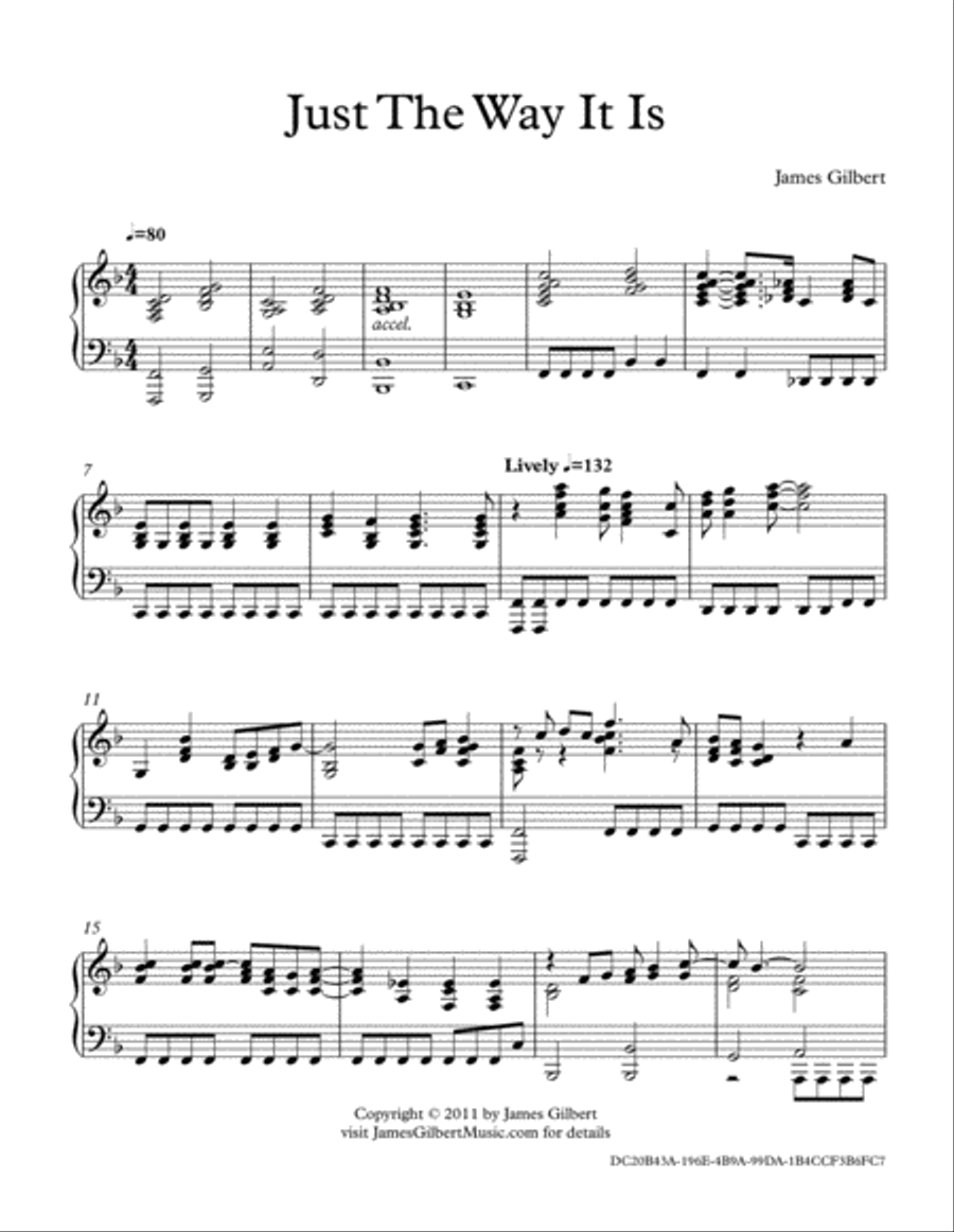 Just The Way It Is Small Ensemble scores gallery preview page 2