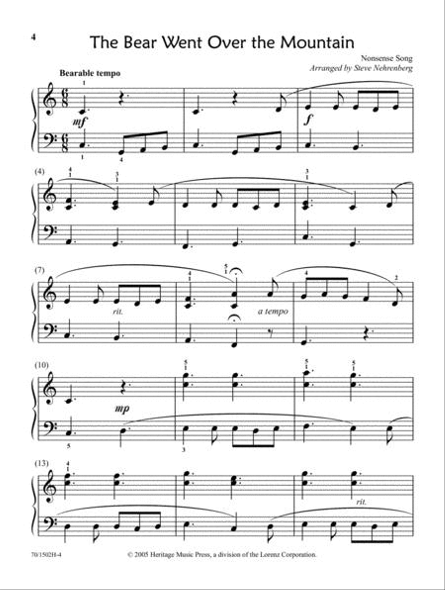 Folk Songs 'n Favorites at Your Fingertips - Book 2 Piano Solo scores gallery preview page 4
