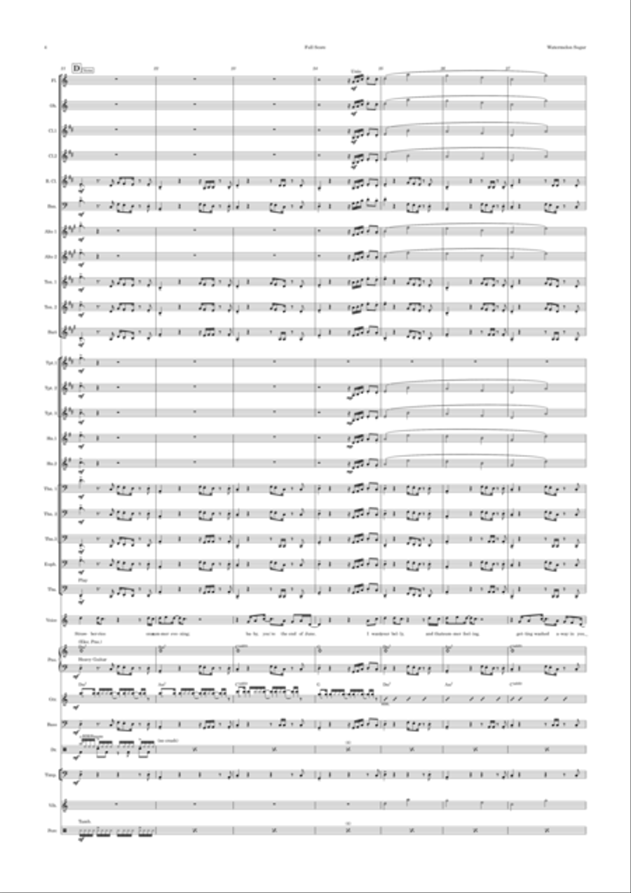 Watermelon Sugar Watermelon Sugar Concert Band scores gallery preview page 4