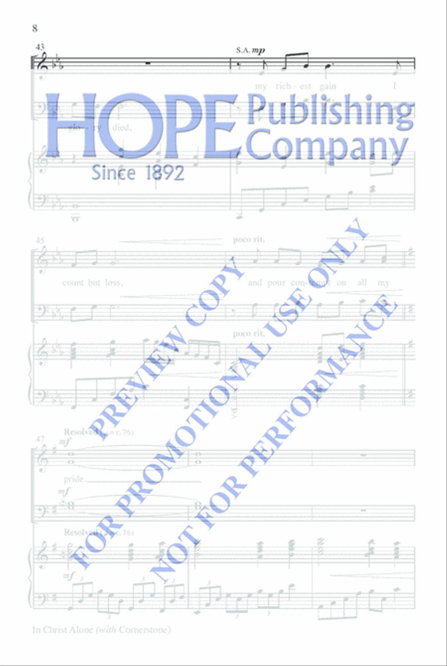In Christ Alone with Cornerstone Choir scores gallery preview page 7