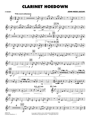 Clarinet Hoedown - F Horn