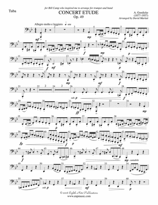 Concert Etude, Op. 49 (Solo Trumpet and Concert Band): Tuba