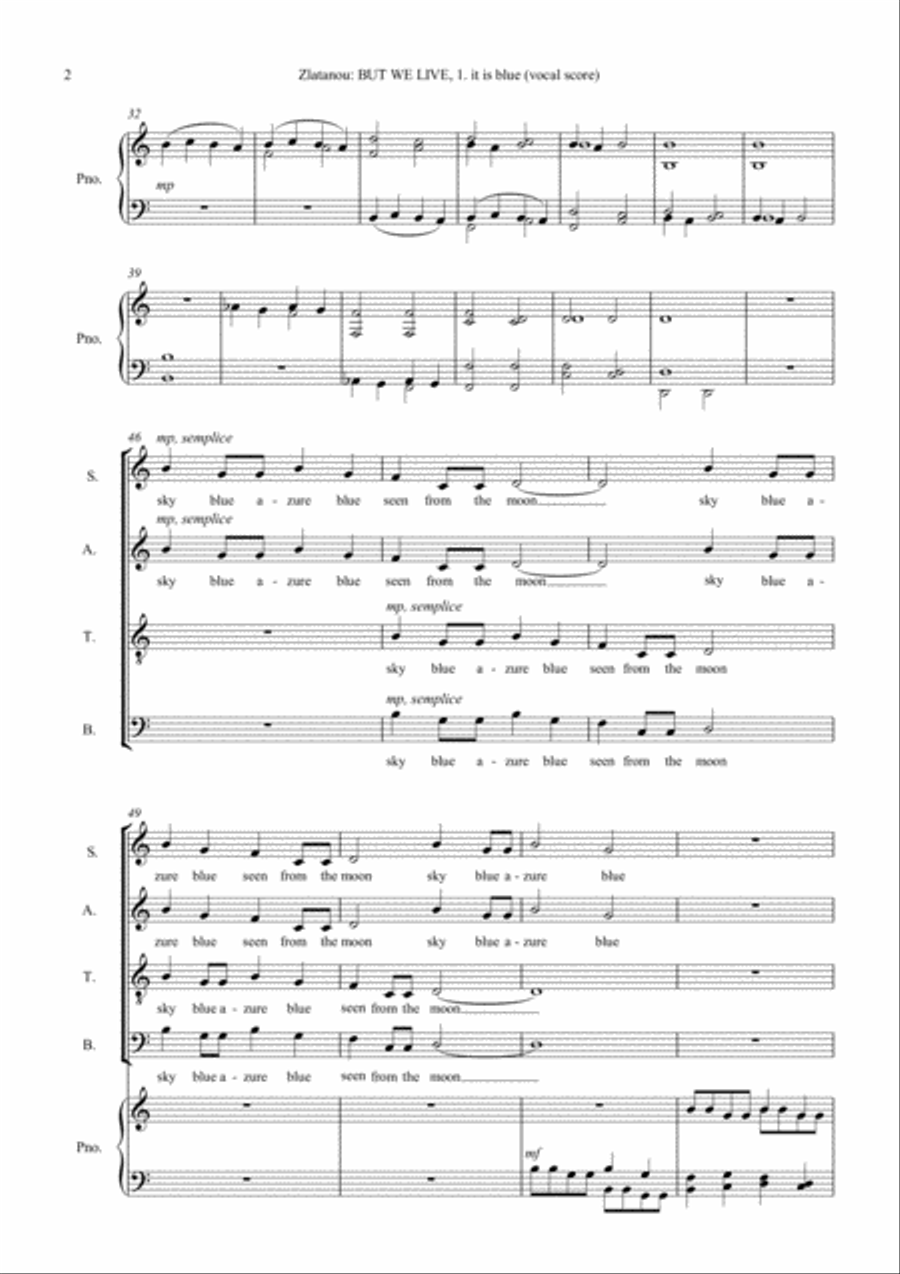 BUT WE LIVE, a Secular Oratorio 4-Part scores gallery preview page 4