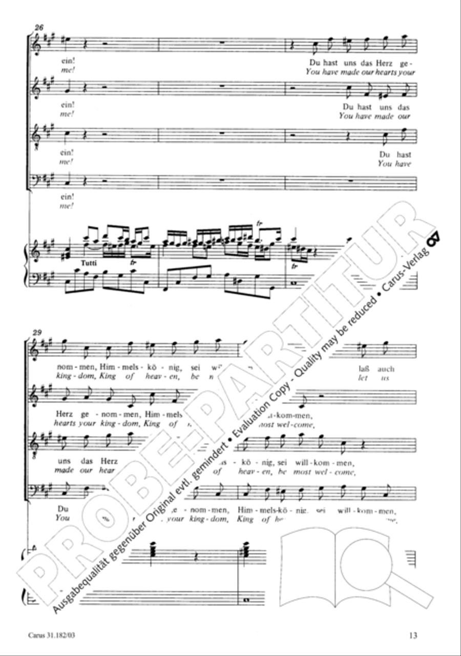 Himmelskonig, sei willkommen (King of heaven, be most welcome) ATB scores gallery preview page 13