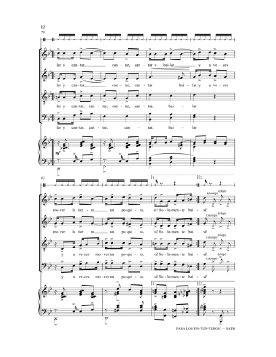 Para los tin-tun-teros! 4-Part scores gallery preview page 12