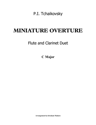 Book cover for Miniature Overture Flute and Clarinet Duet