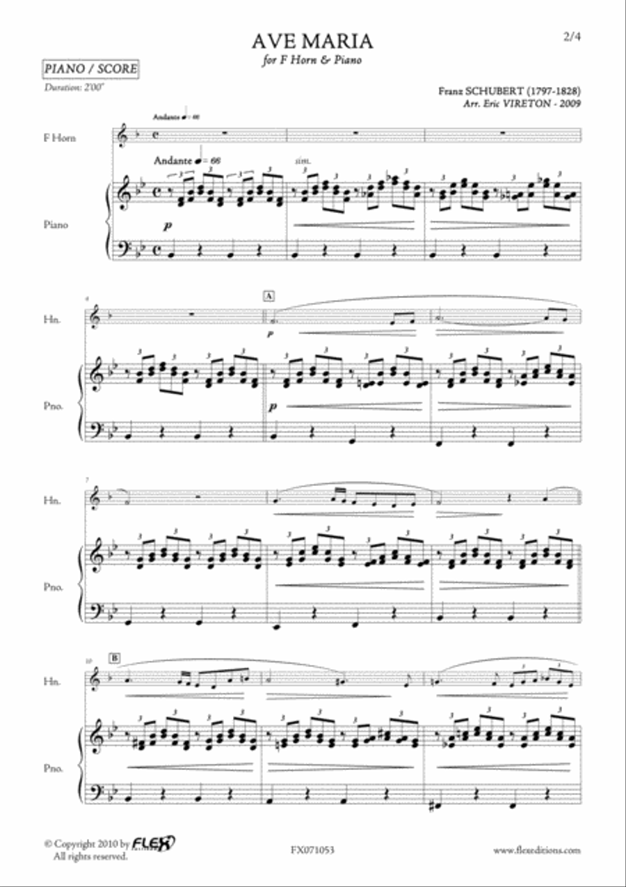 Ave Maria Ave Maria Piano scores gallery preview page 2