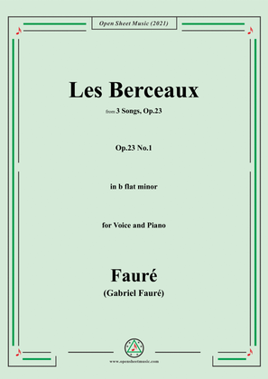 Fauré-Les Berceaux,Op.23 No.1,from '3 Songs,Op.23',in b flat minor,for Voice and Piano