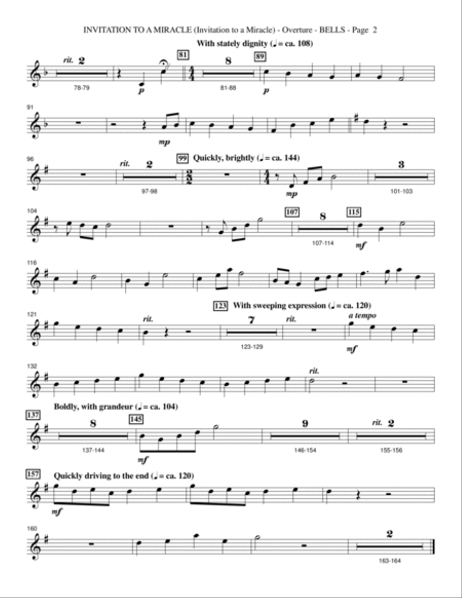 Invitation To A Miracle (a Cantata For Christmas) - Bells Choir scores gallery preview page 3