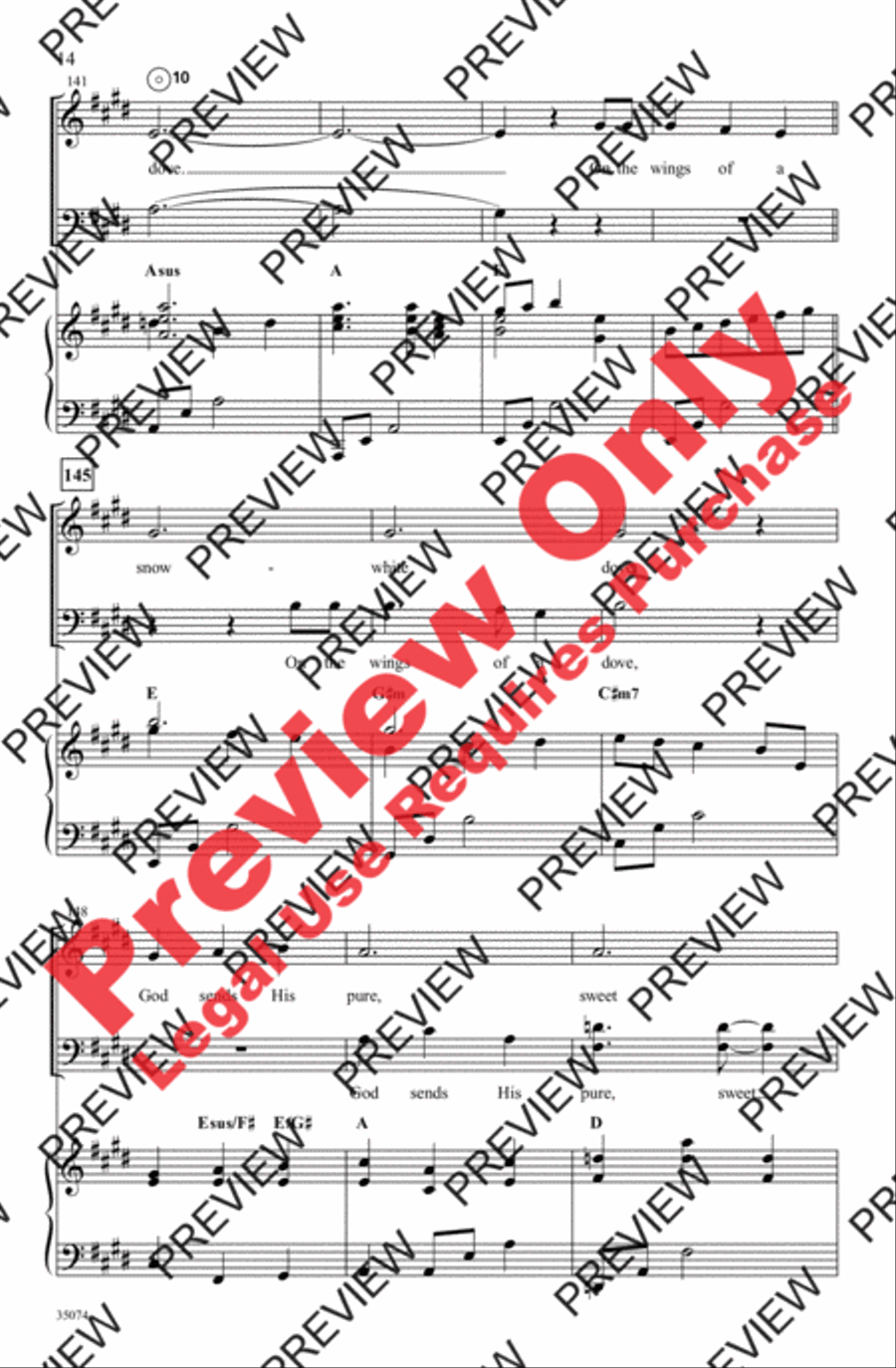 Wings of a Dove 4-Part scores gallery preview page 14