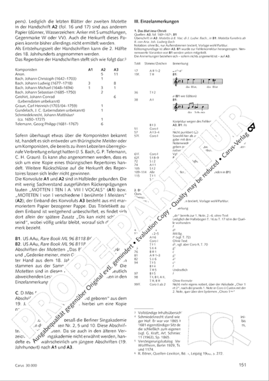 J.L. Bach: The complete motets Choir scores gallery preview page 158