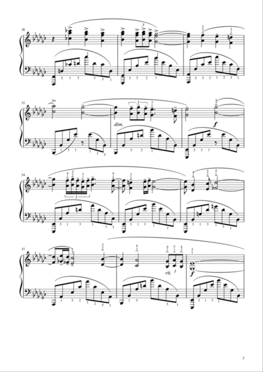 Rachmaninoff - Élégie - Op.3 No. 1 Original - For Piano Solo Piano Solo scores gallery preview page 3