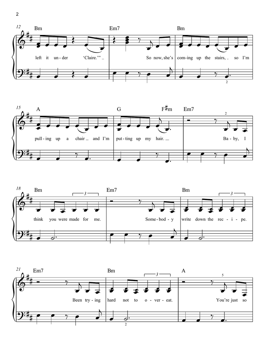 LUNCH Easy Piano scores gallery preview page 2