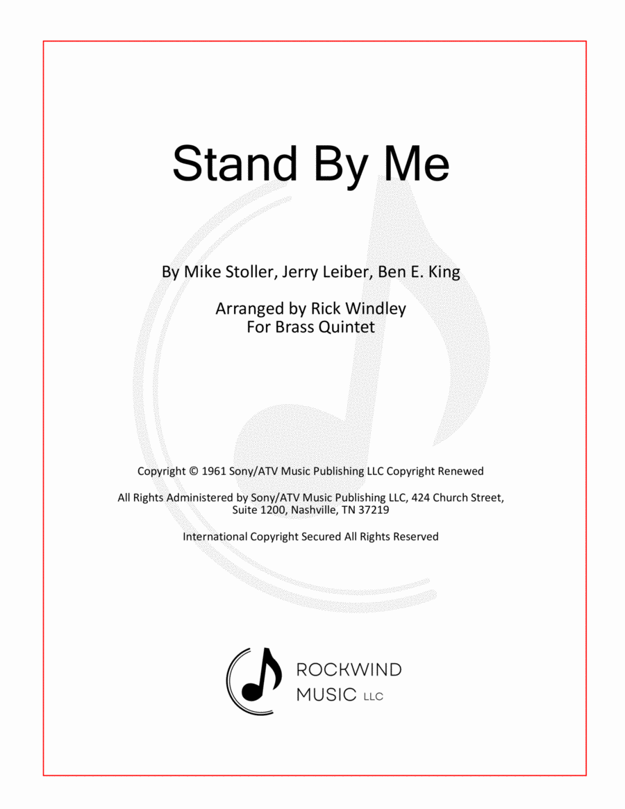 Stand By Me Brass Quintet scores gallery preview page 1