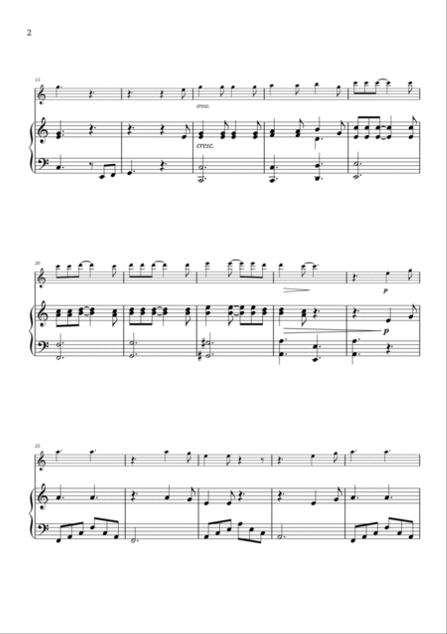 Hallelujah Flute Solo scores gallery preview page 3