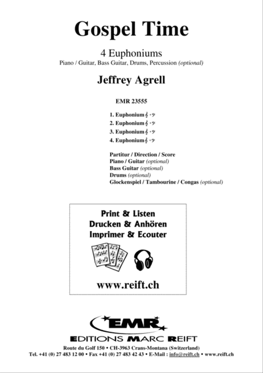Gospel Time Euphonium Quartet scores gallery preview page 2