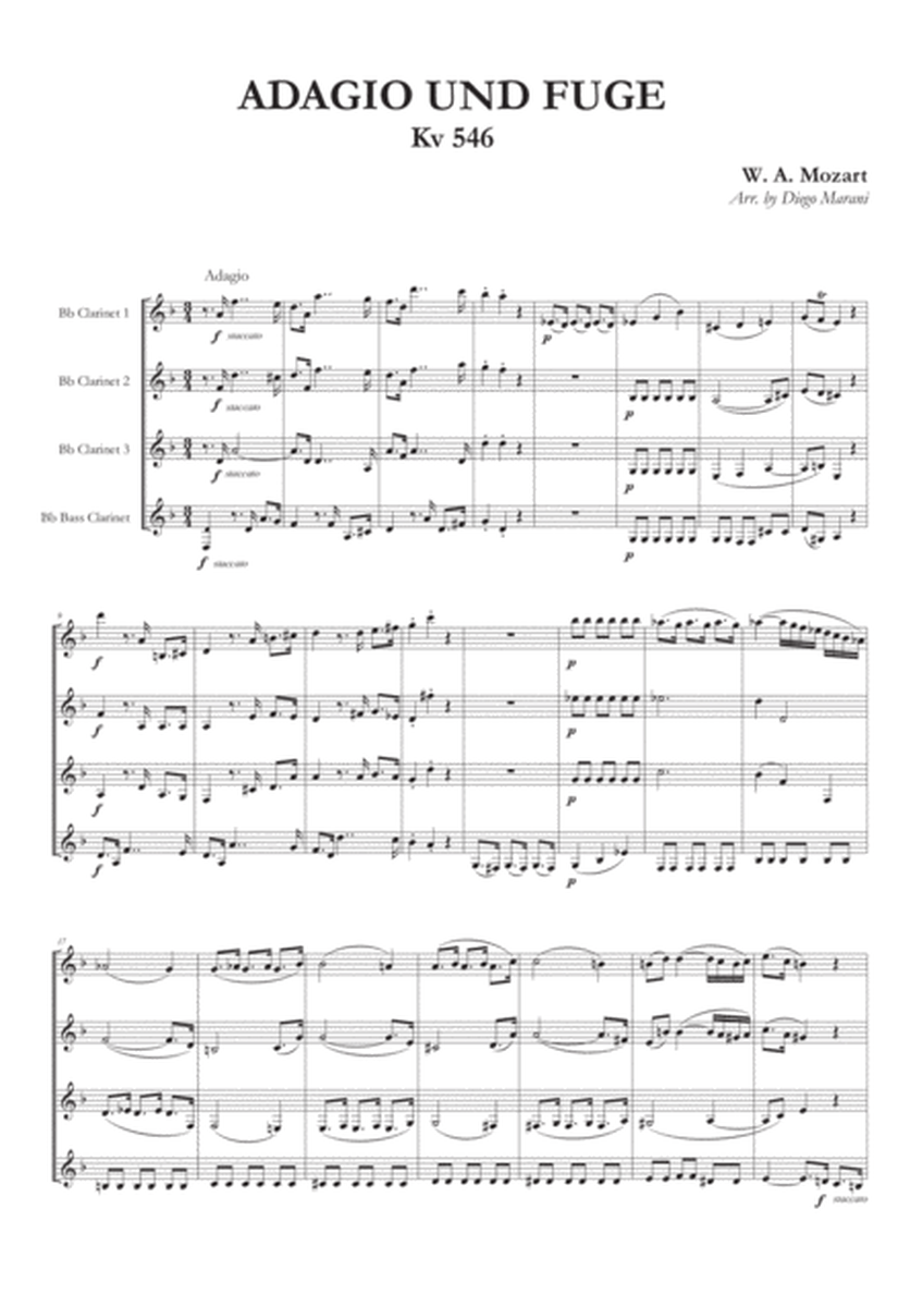 Adagio and Fugue Kv 546 for Clarinet Quartet image number null