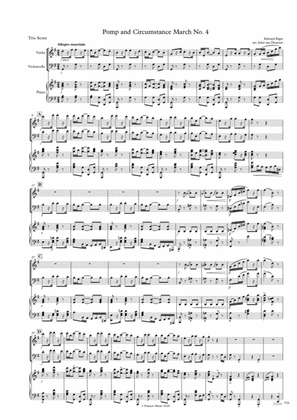 Elgar: Pomp and Circumstance March No. 4 for Trio (Vln, VC, Piano)