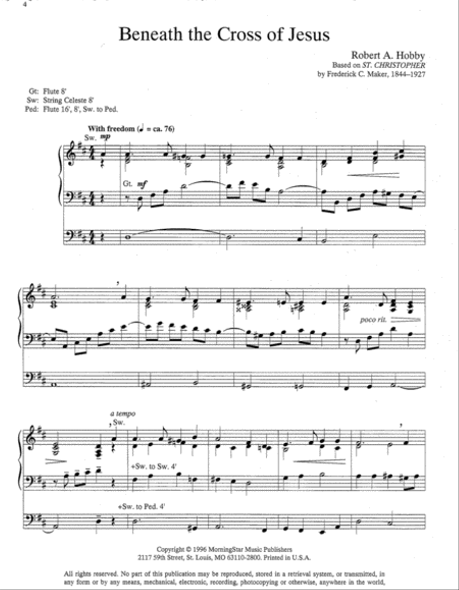 Three Lenten Hymn Settings for Organ, Set 2 Organ scores gallery preview page 2