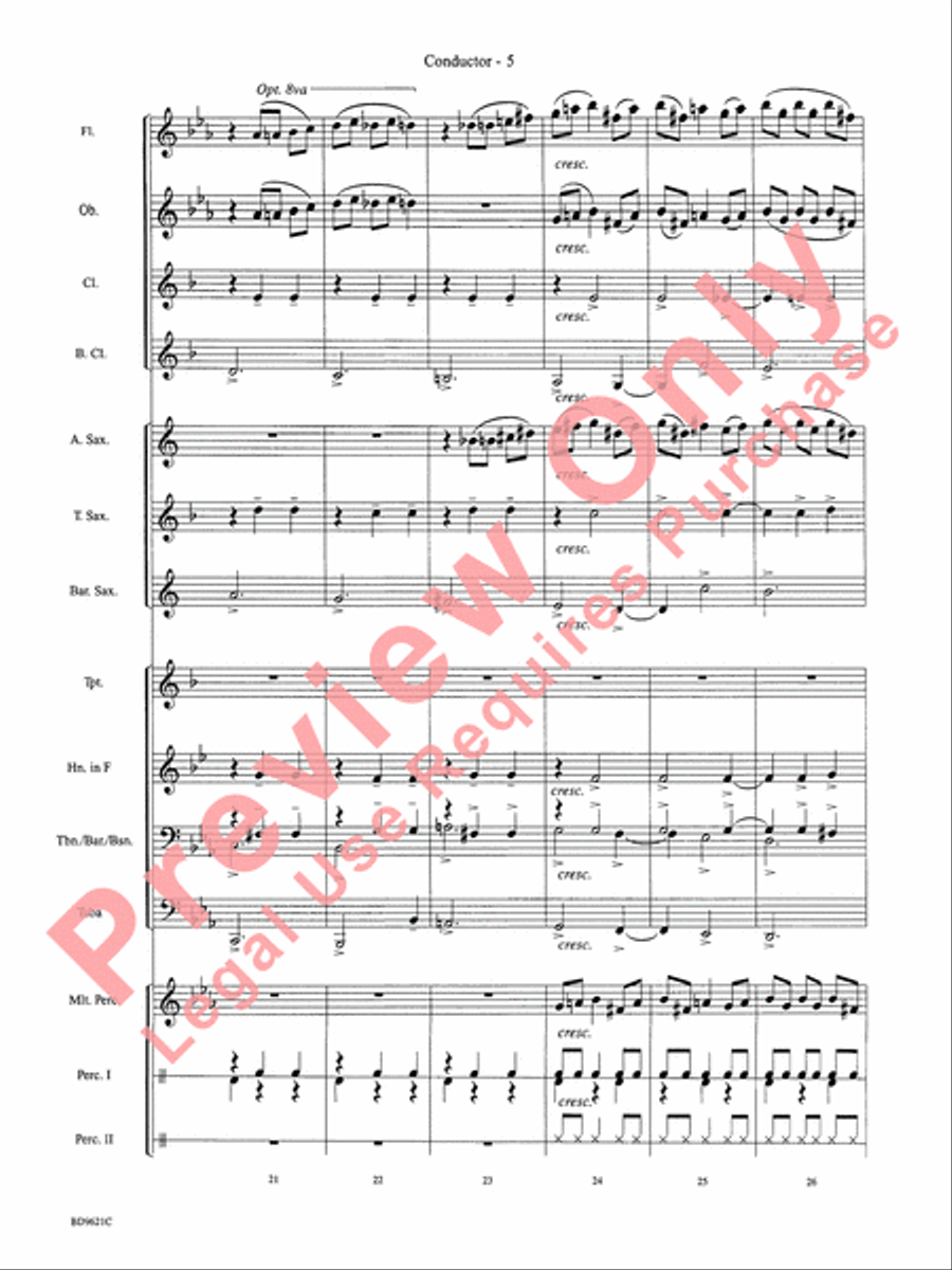 Waltz of the Flowers (from The Nutcracker Suite) Concert Band scores gallery preview page 8