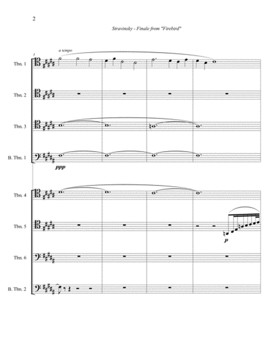 Finale from The Firebird for Trombone Octet