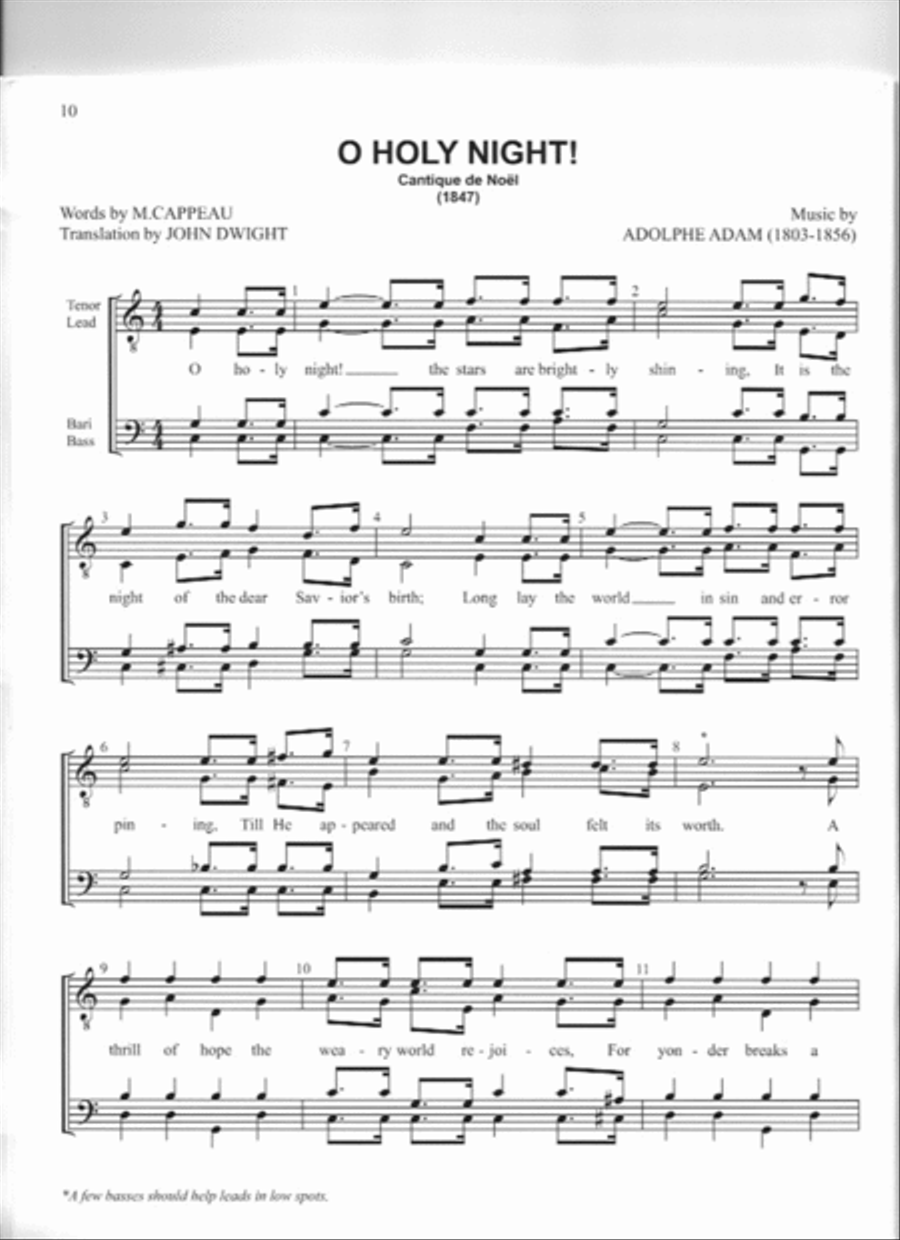 O Holy Night O Holy Night TTBB scores gallery preview page 1