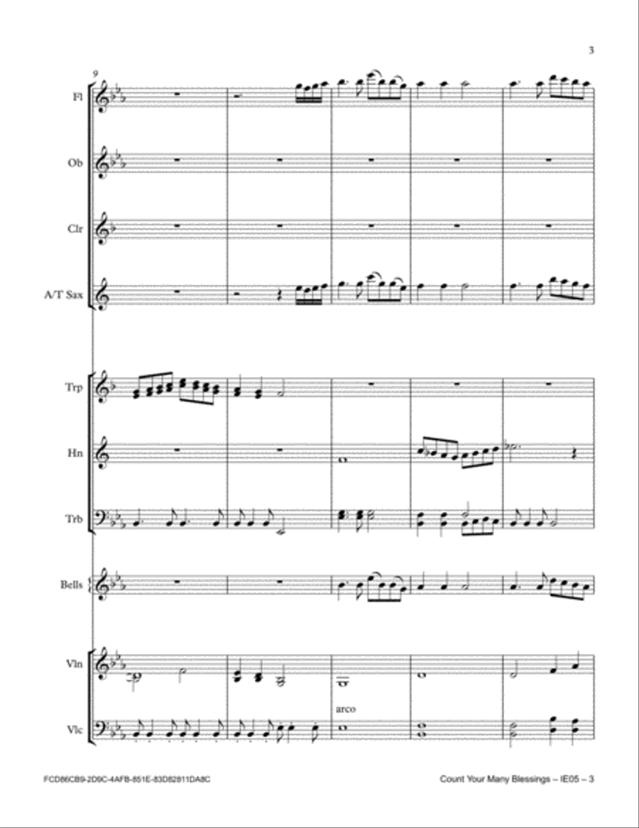 Count Your Blessings Full Orchestra scores gallery preview page 3