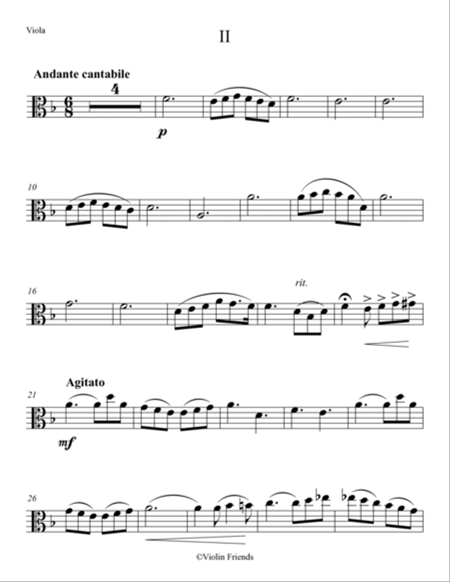 Concertino by Leo Portnoff Op.13 arr.for Viola and Piano Chamber Music scores gallery preview page 4