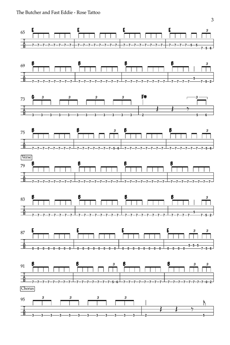 Butcher And Fast Eddy Acoustic Guitar scores gallery preview page 3