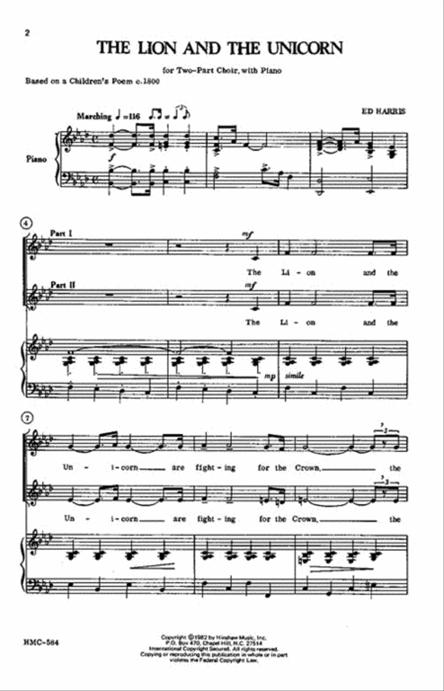 The Lion And The Unicorn Choir scores gallery preview page 2