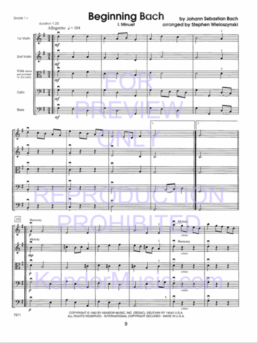 Kendor Concert Favorites , Volume 1 (Score) - with MP3s String Orchestra scores gallery preview page 14