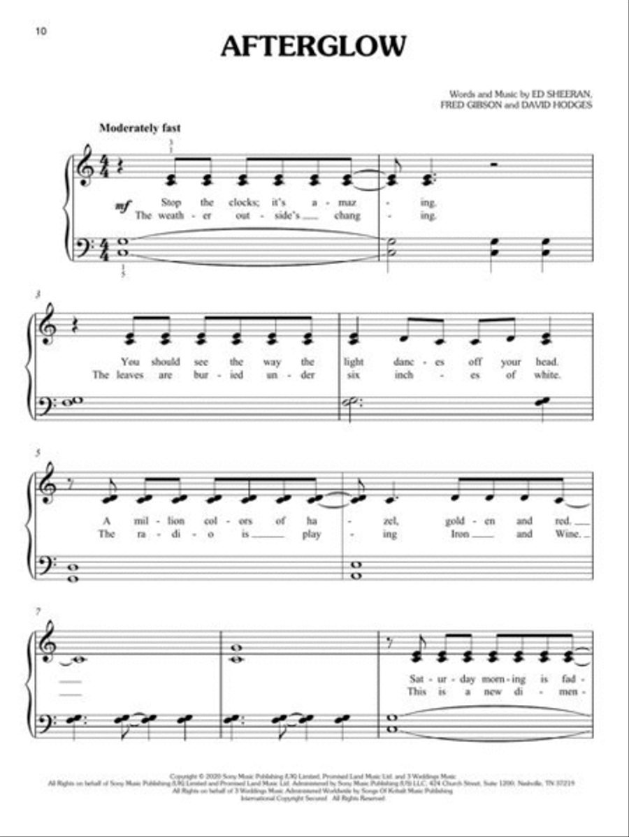 Simple Pop Songs Easy Piano scores gallery preview page 4