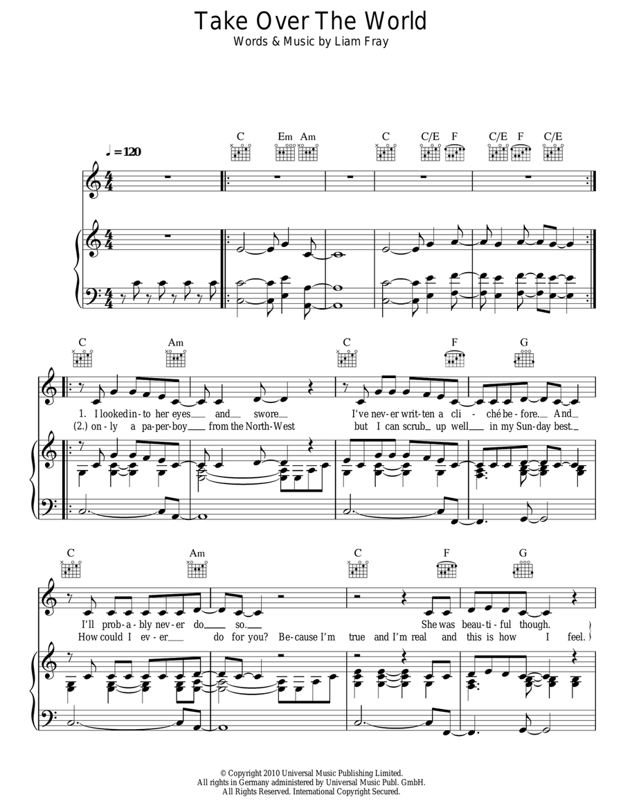 Take Over The World Take Over The World Acoustic Guitar scores gallery preview page 1