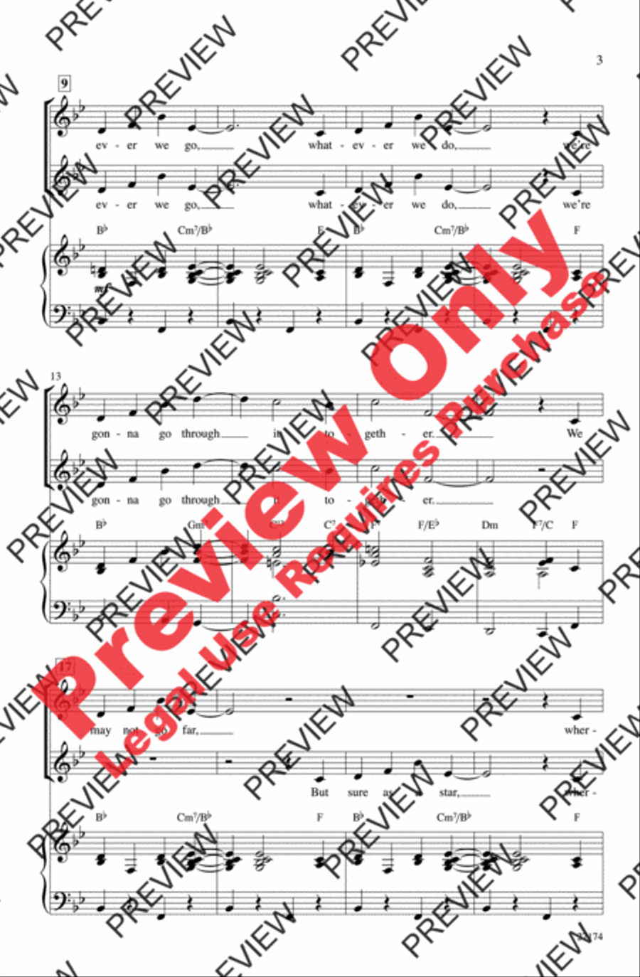 Together Wherever We Go 2-Part scores gallery preview page 3