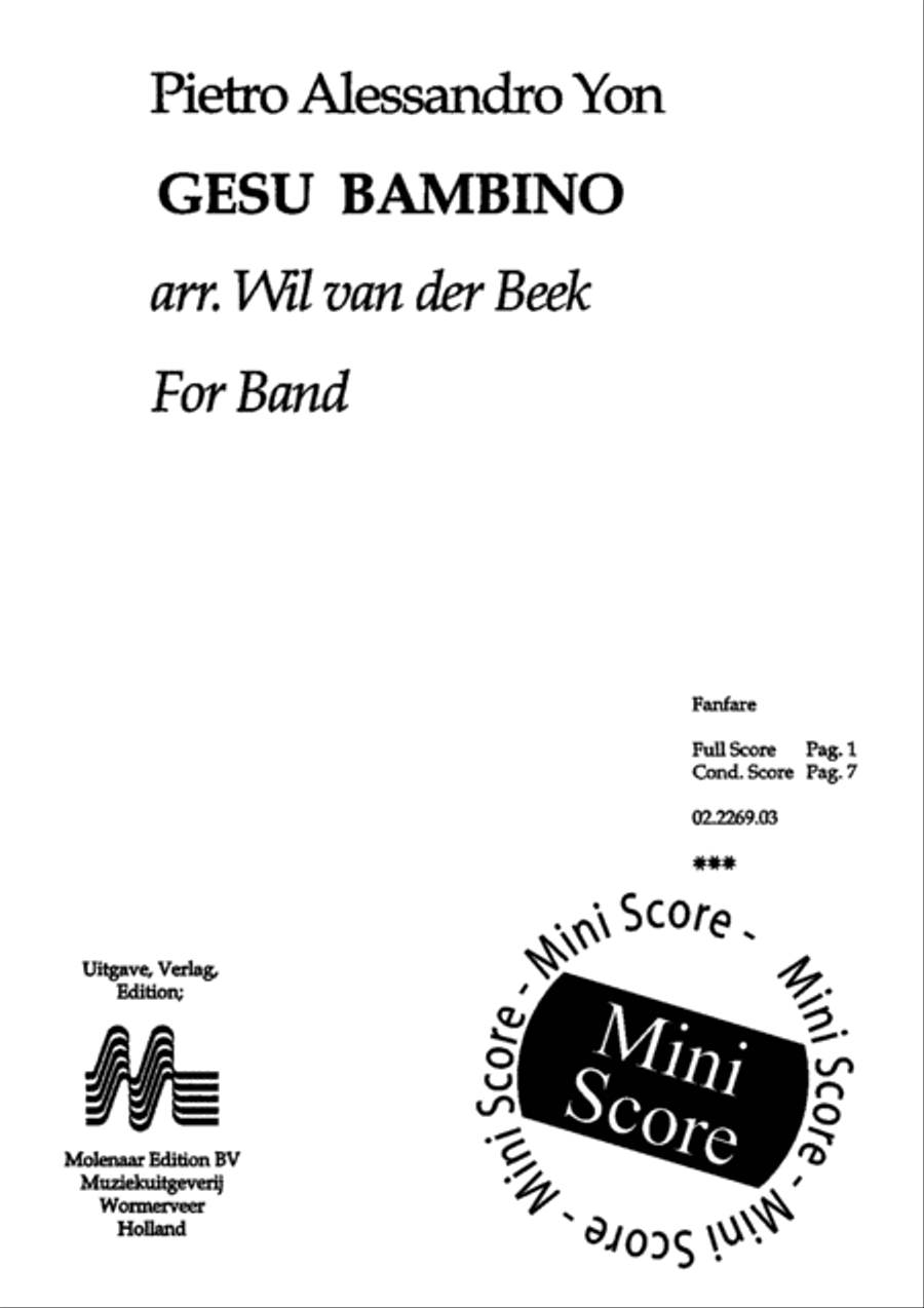 Gesu Bambino Gesu Bambino Fanfare Band scores gallery preview page 3