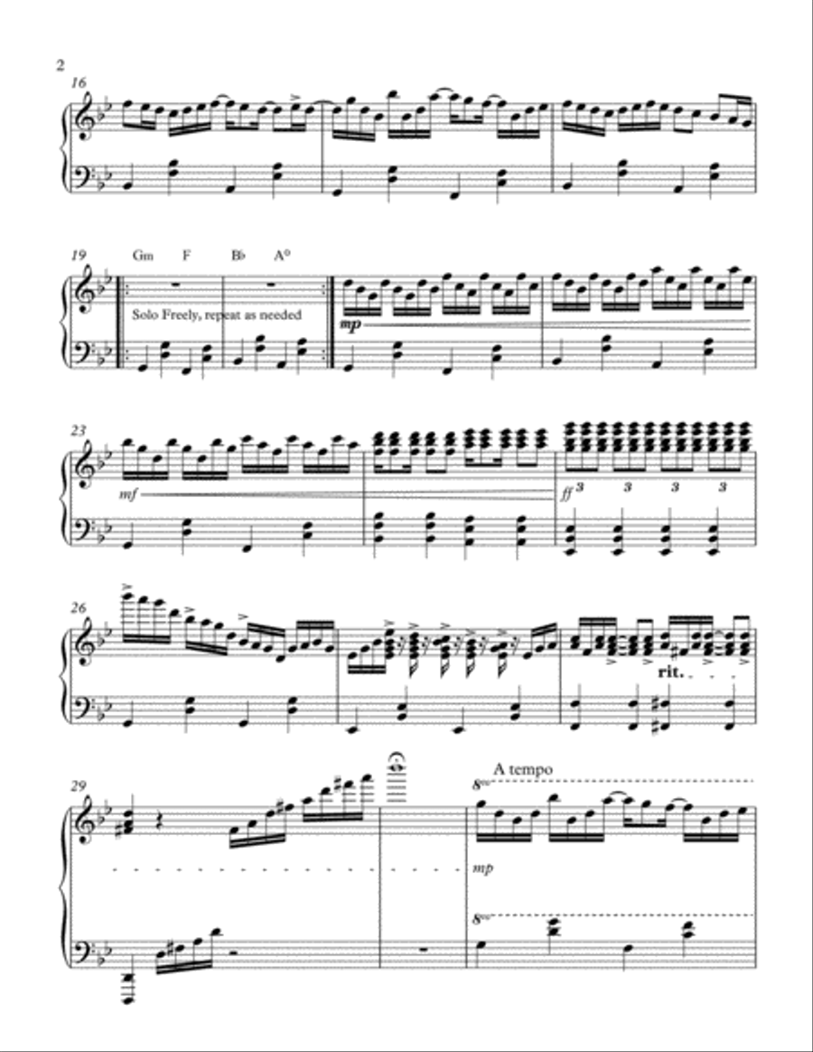 Courage in the Deep Piano Solo scores gallery preview page 2