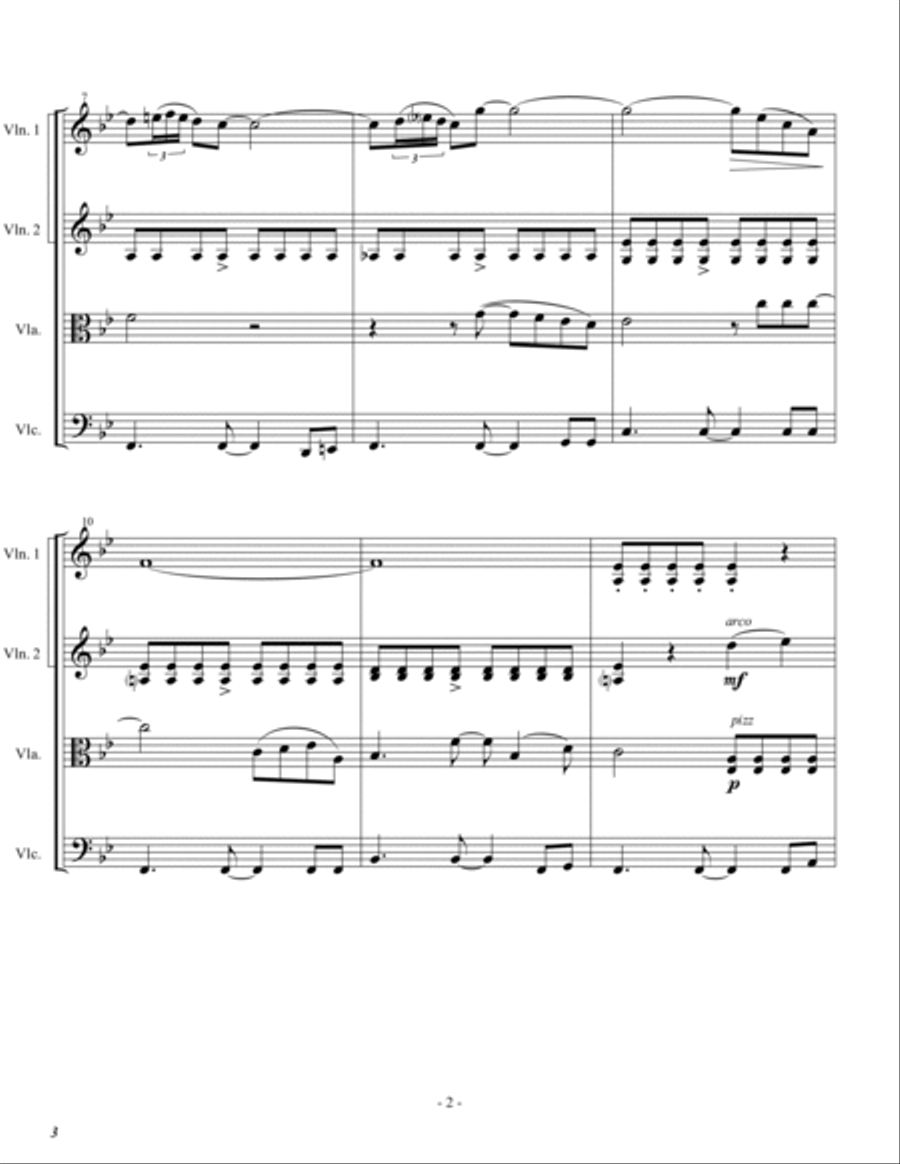We Have All The Time In The World String Quartet scores gallery preview page 6