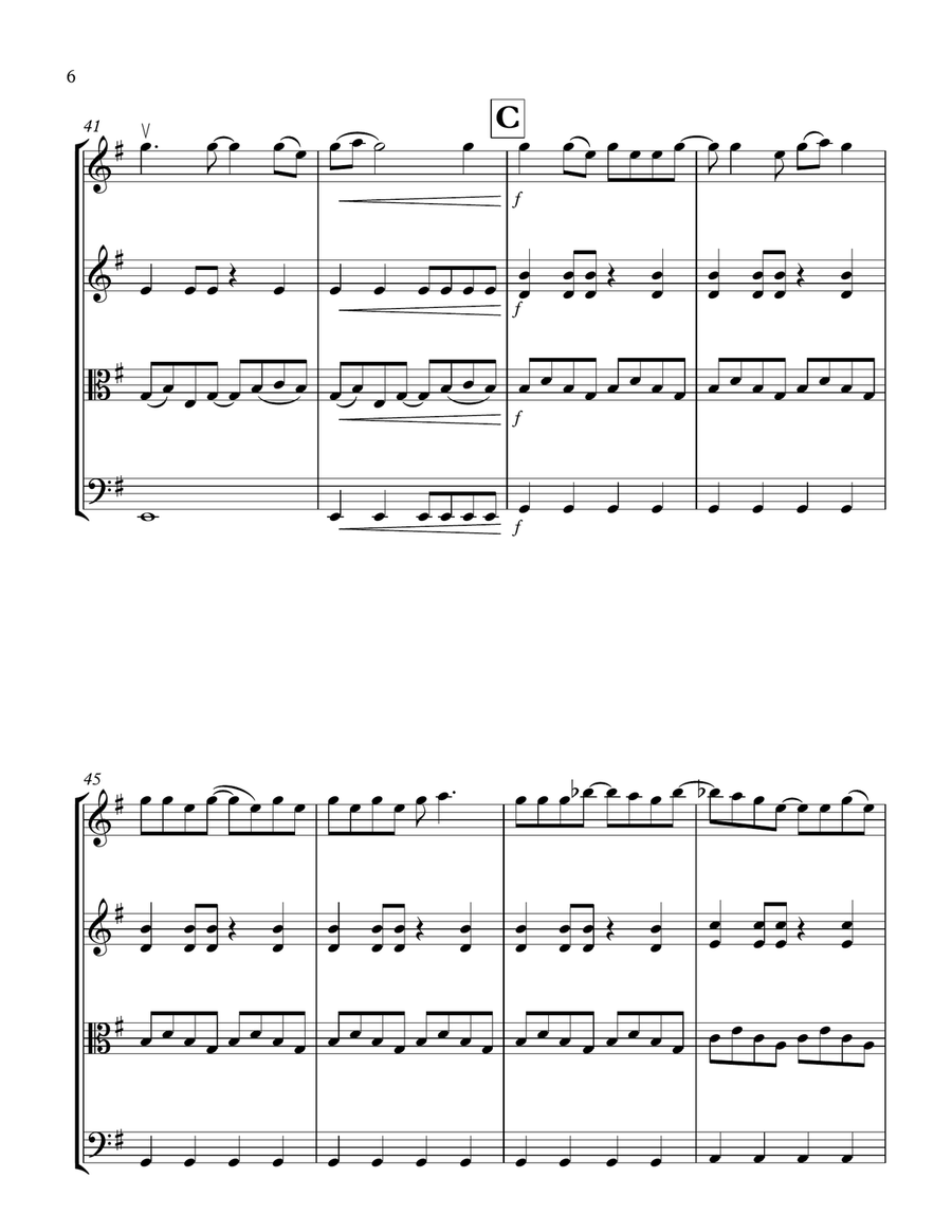 Dog Days Are Over String Quartet scores gallery preview page 6