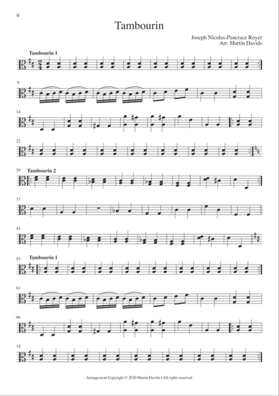 French Duos, Volume 2, viola part String Duet scores gallery preview page 6