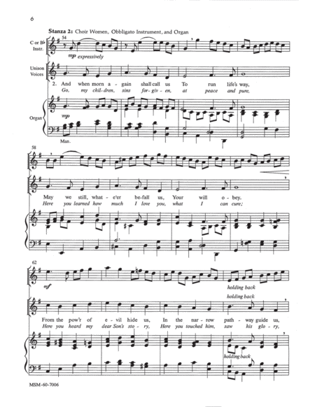 Go, My Children, with My Blessing God, Who Made the Earth and Heaven (Downloadable Full Score)
