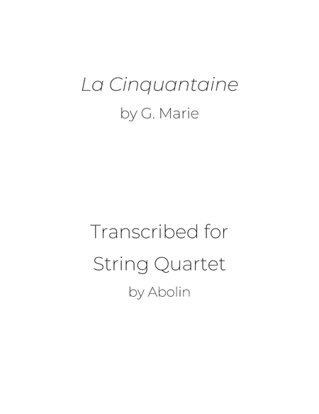Marie: La Cinquantaine - String Quartet image number null