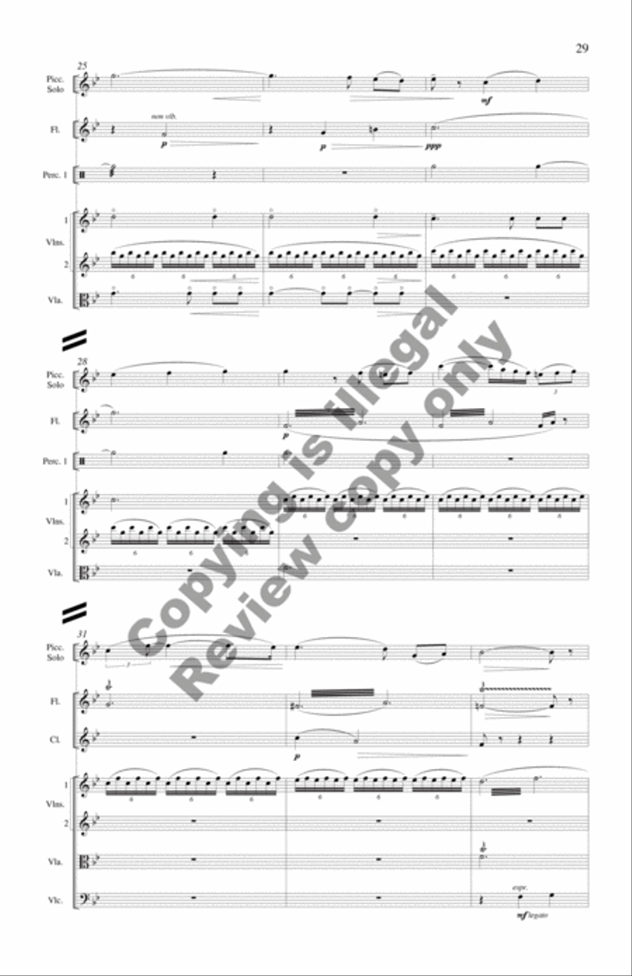Concerto for Piccolo Solo and Chamber Orchestra (Additional Full Score) Chamber Orchestra scores gallery preview page 20