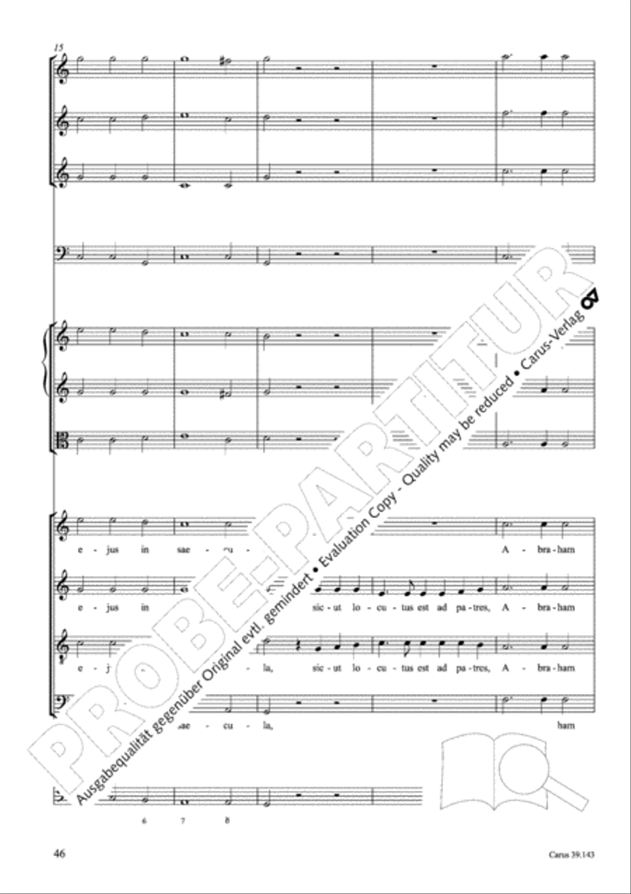 Magnificat in C major 4-Part scores gallery preview page 47