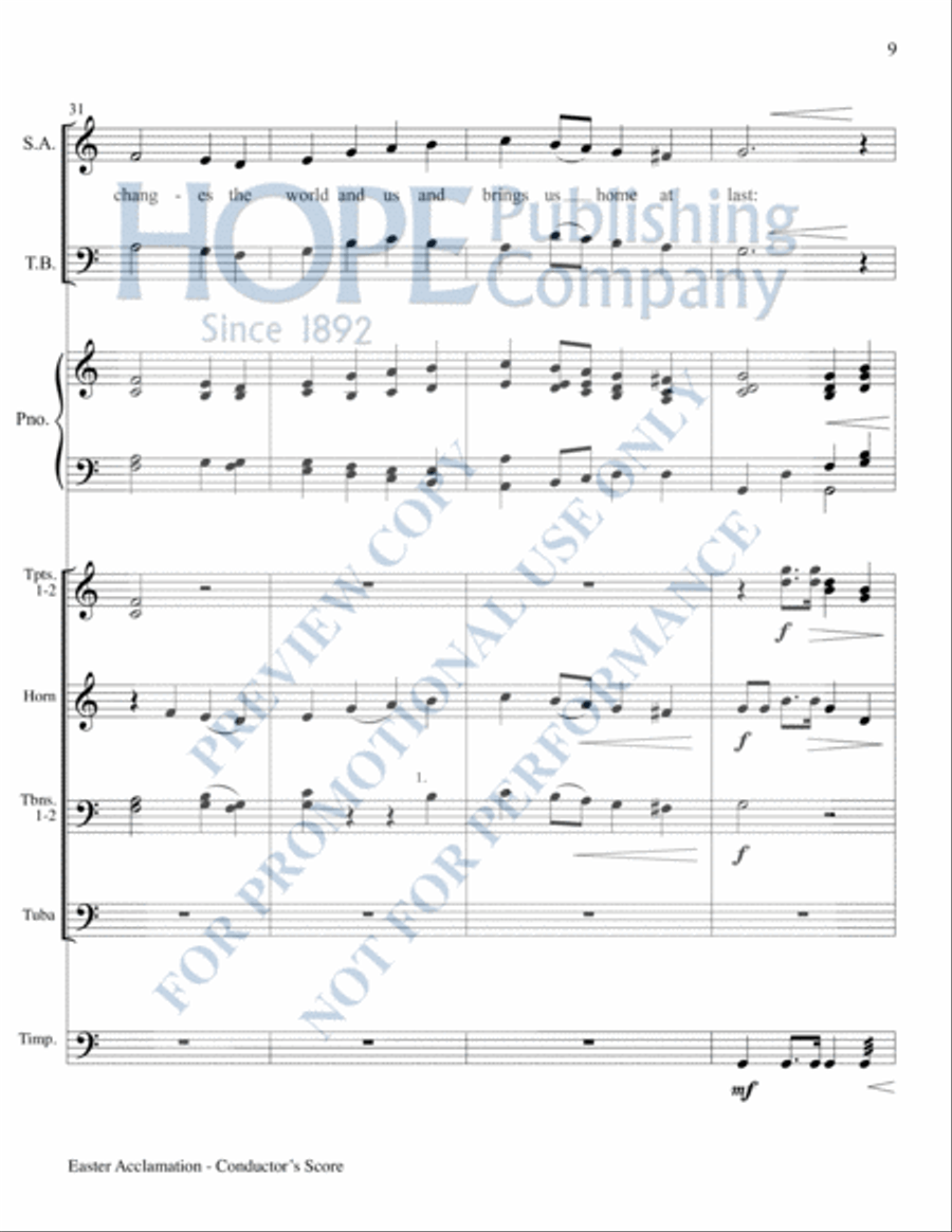 Easter Acclamation Easter Acclamation Choir scores gallery preview page 10