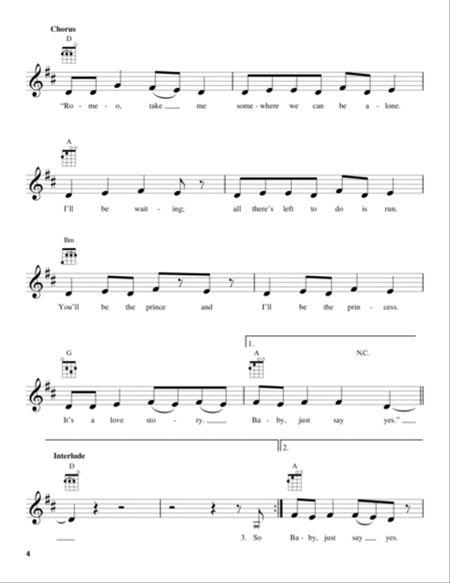Love Story Love Story Ukulele scores gallery preview page 4