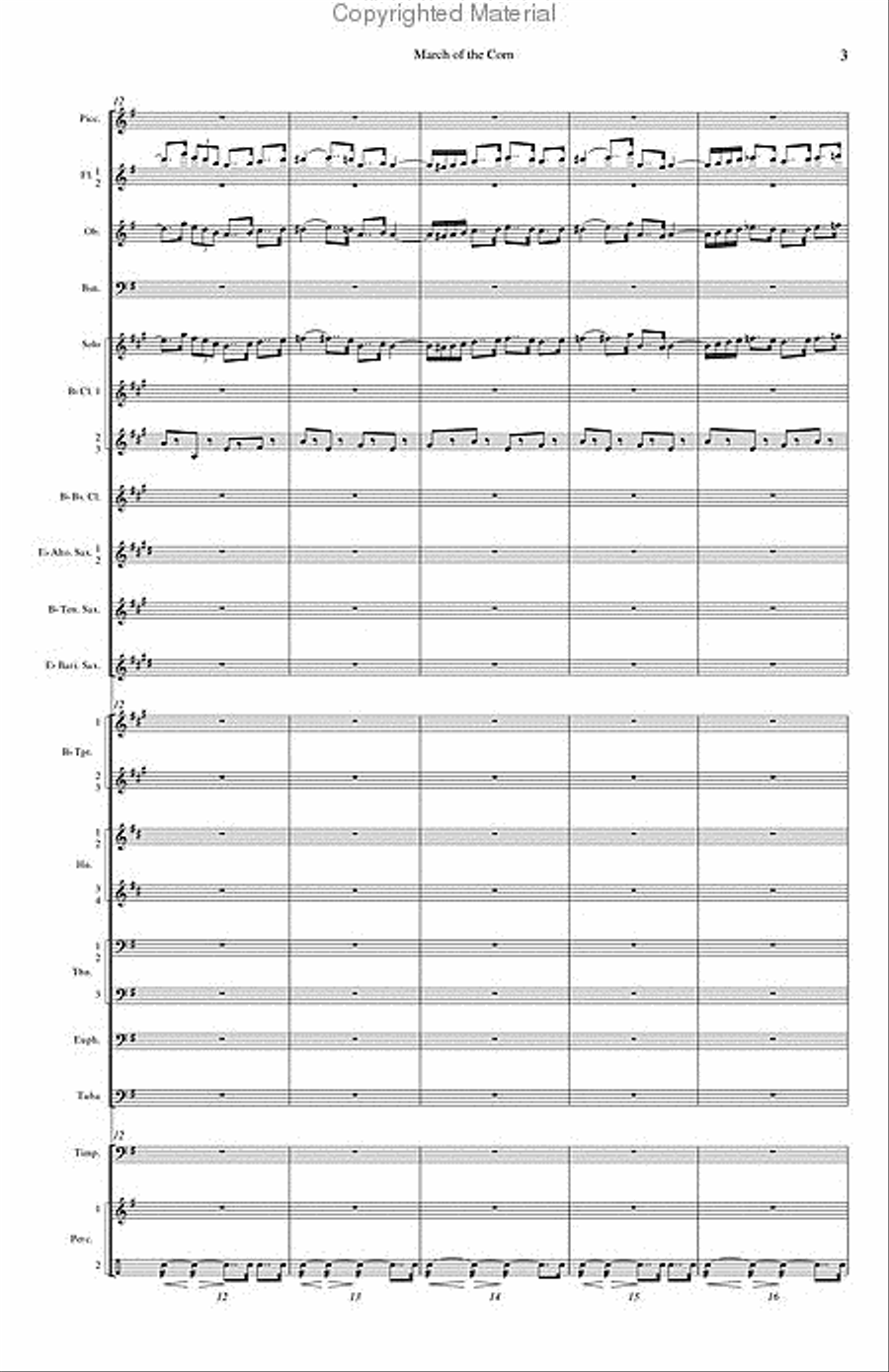 March of the Corn Concert Band scores gallery preview page 5