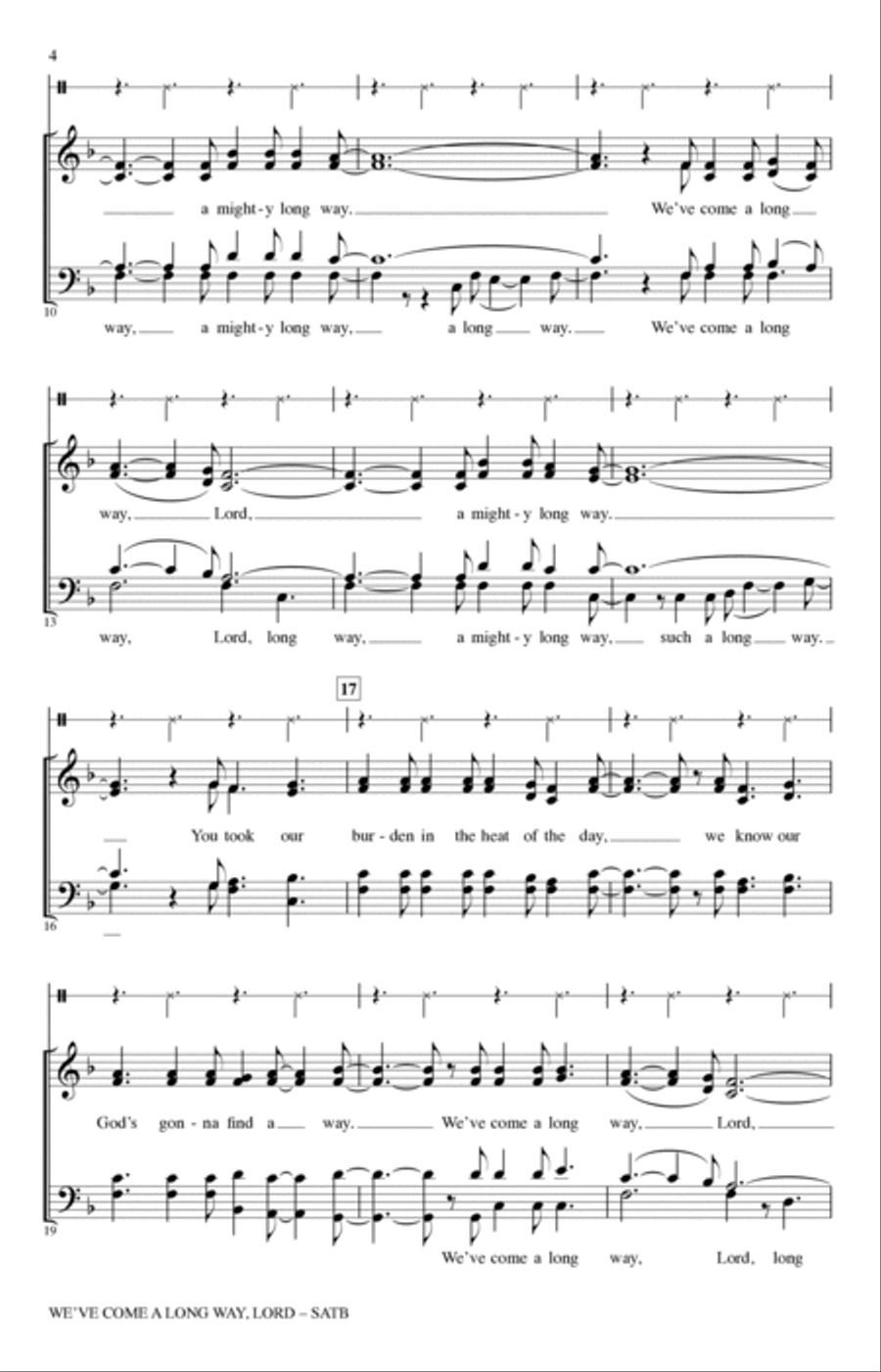 We've Come A Long Way, Lord (arr. John A. Behnke) 4-Part scores gallery preview page 2
