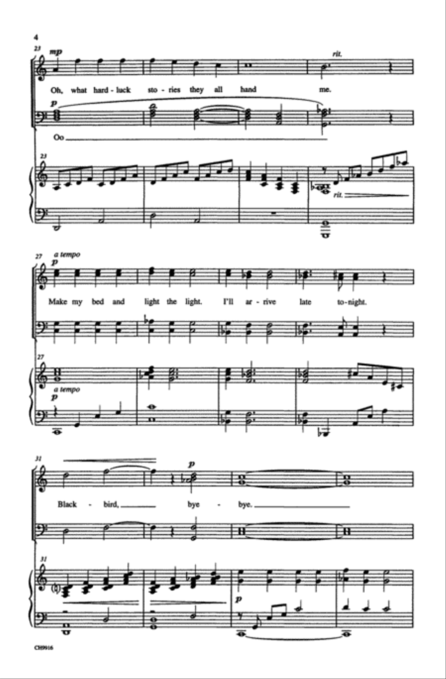 Bye Bye Blackbird Bye Bye Blackbird Choir scores gallery preview page 3