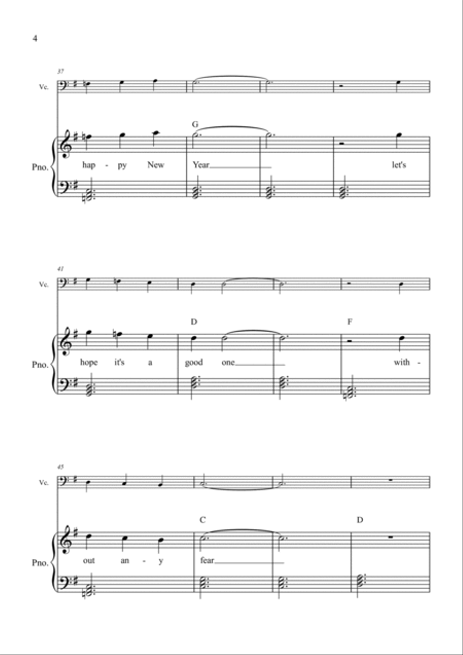 Happy Xmas (War Is Over) Piano scores gallery preview page 4